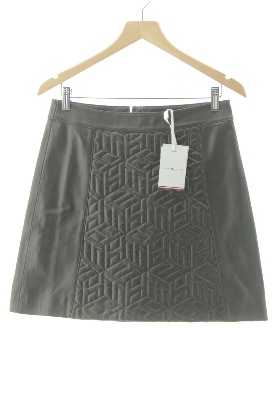 Jupe Tommy Hilfiger de la taille 38, de couleur noir de cuir et daim