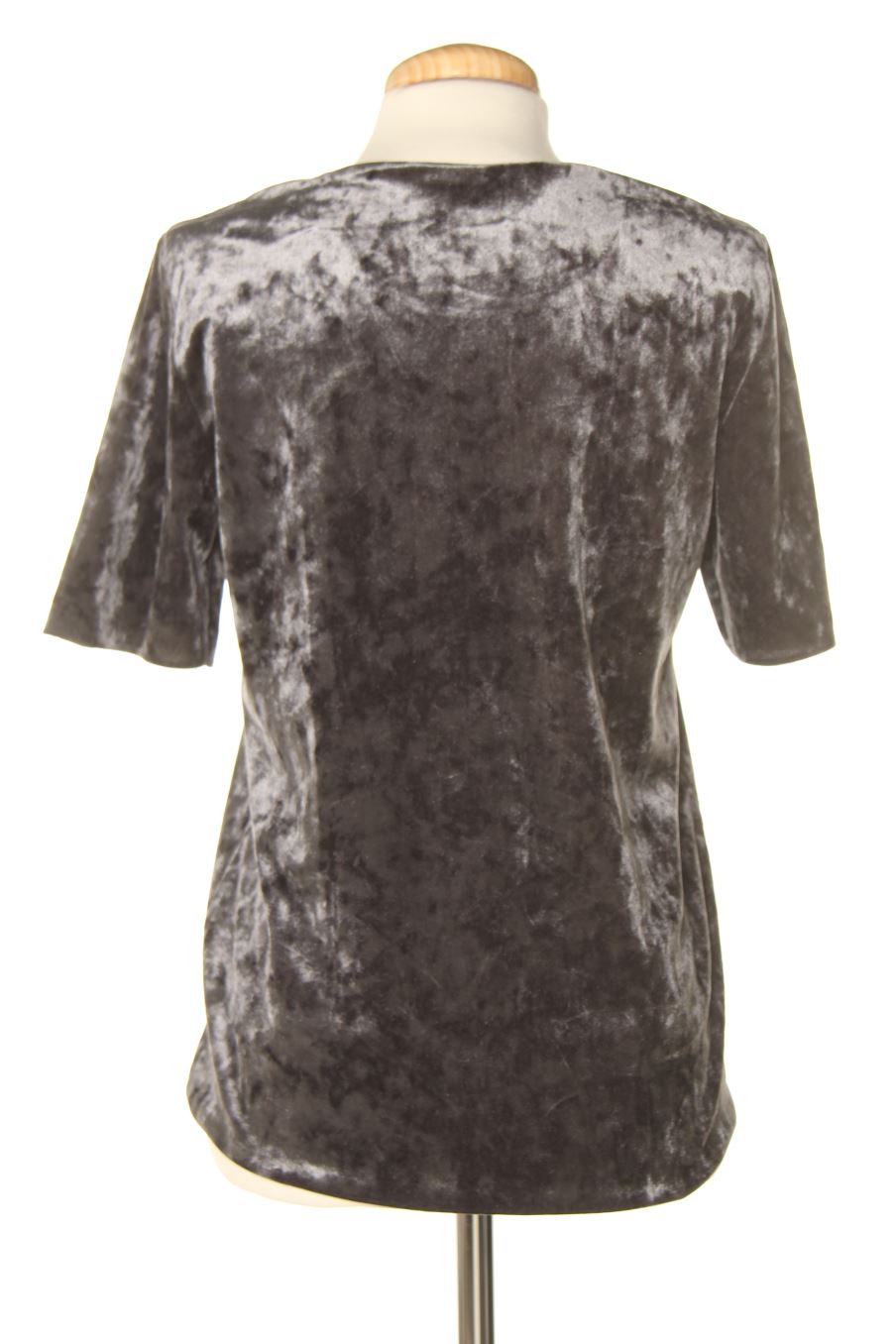 T-Shirt von Jacqueline De Yong Größe M, Farbe Grau, aus Samt für