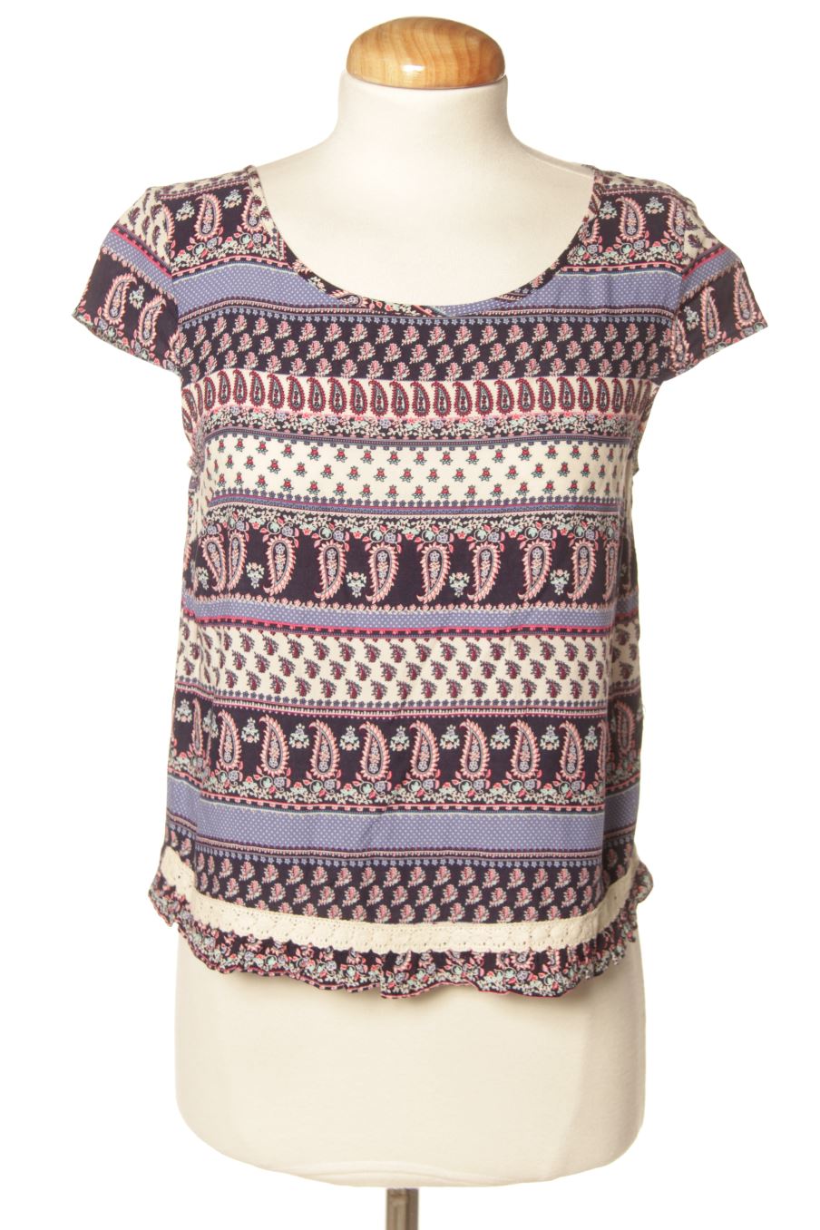 Blouse à manches courtes Springfield de la taille 36, de couleur imprimés