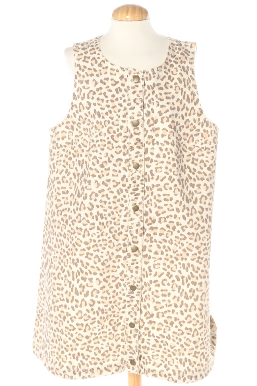 Einfaches Kleid von Sézane Größe 46, Farbe Animal print, aus Jeanskleidung für