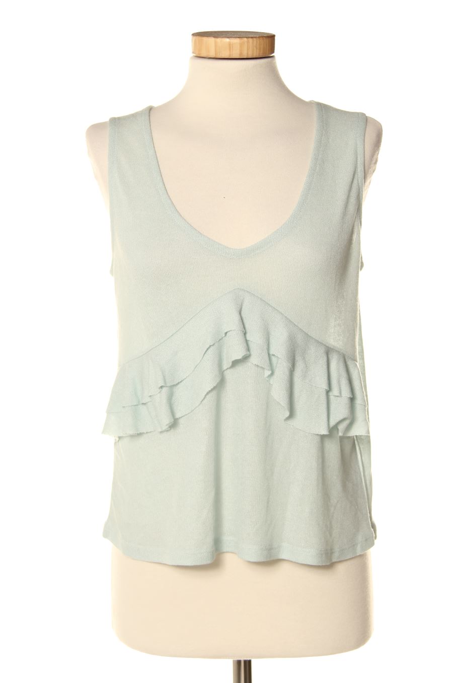 Camiseta sin mangas de Mng de la talla S, de color verde