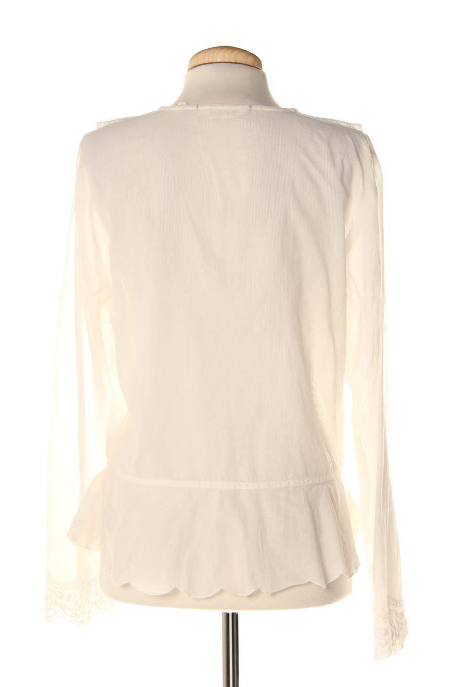 Blouse à manches longues Naf Naf de la taille 38, de couleur blanc