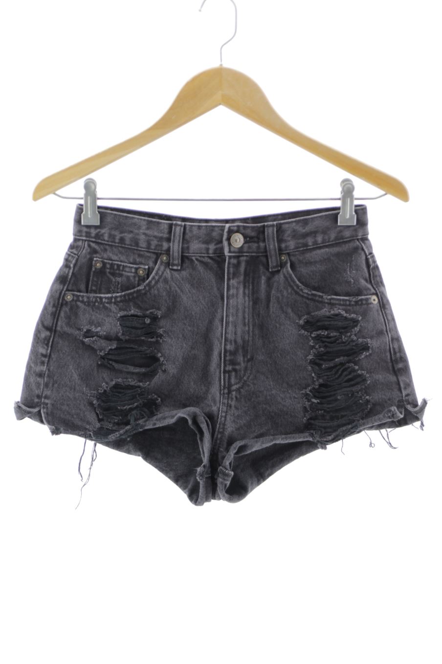 Shorts Pull & Bear de la taille 36, de couleur noir de denim