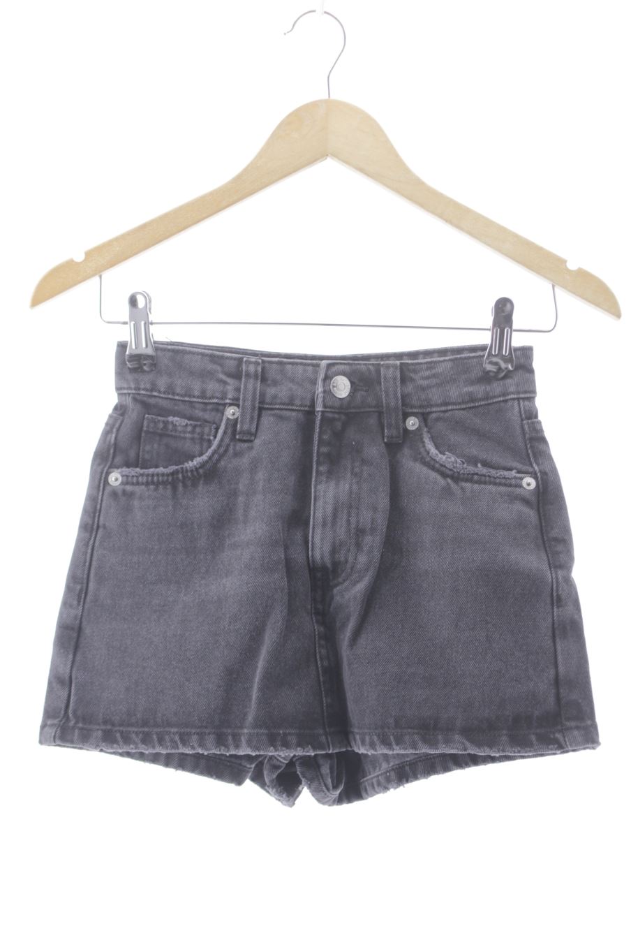 Kurze Hose von Mango Größe XS, Farbe Schwarz, aus Jeanskleidung für