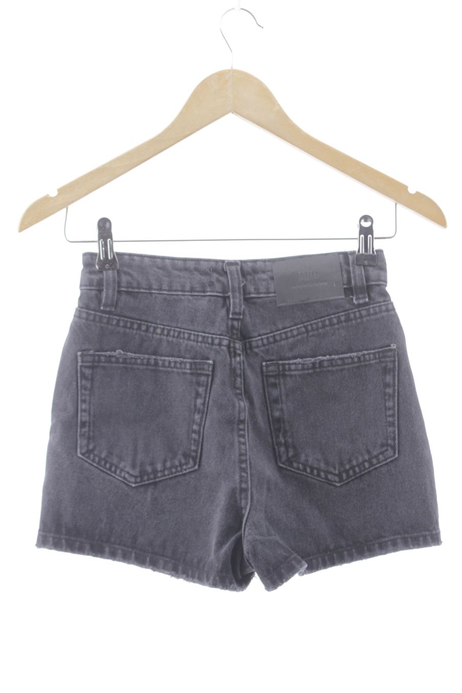 Kurze Hose von Mango Größe XS, Farbe Schwarz, aus Jeanskleidung für