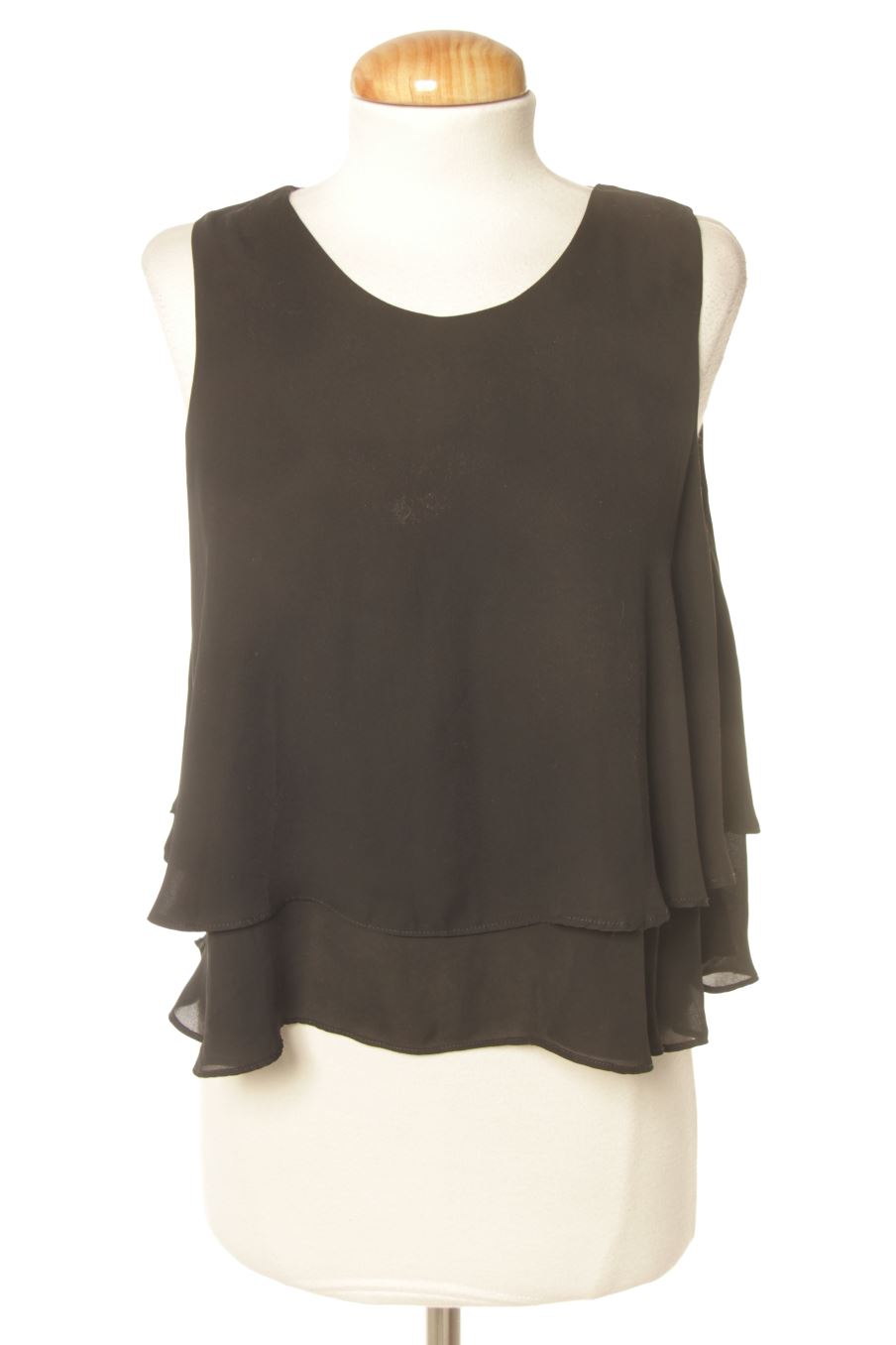Top de Zara de la talla S, de color negro