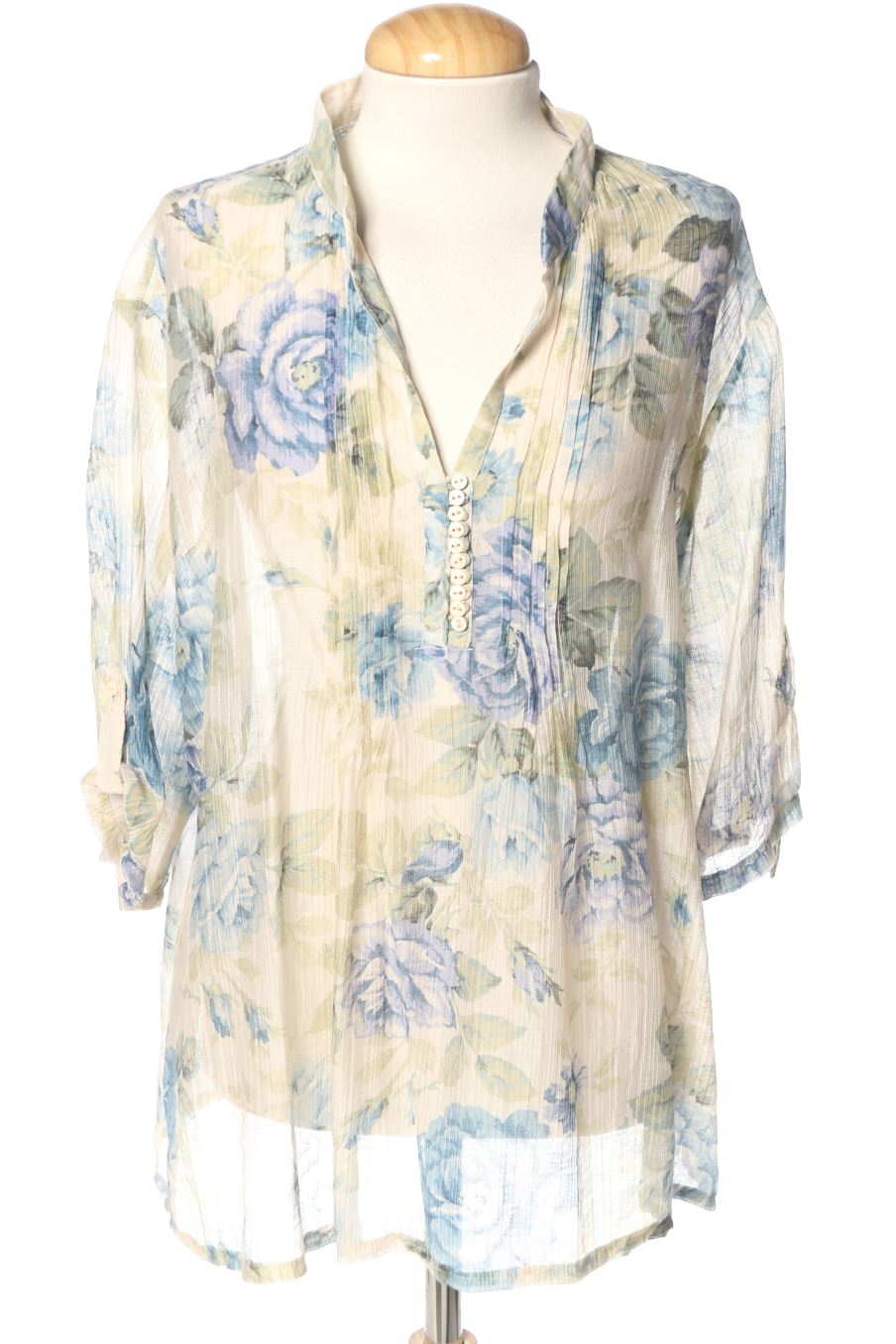 Blusa a maniche corte de Park Avenue de la talla 52, de color fiori