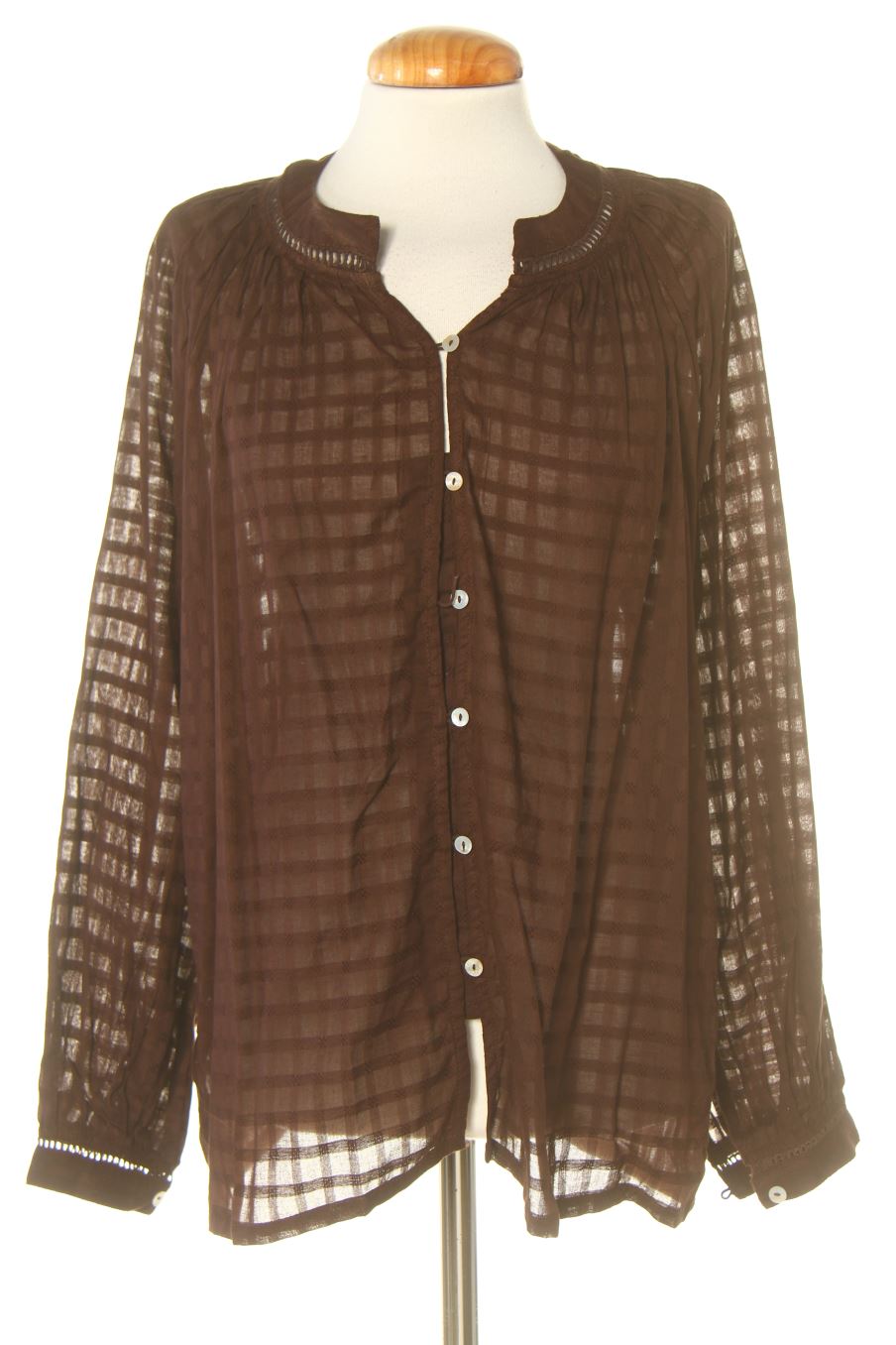 Blouse à manches longues Parfois de la taille M, de couleur marron