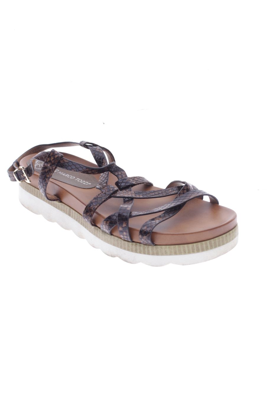 Sandalias planas de Marco Tozzi de la talla 40, de color marrón de