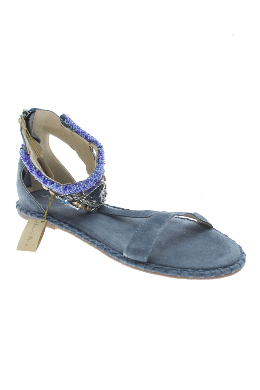 Sandalias planas de Alma En Pena. de la talla 40, de color azul de