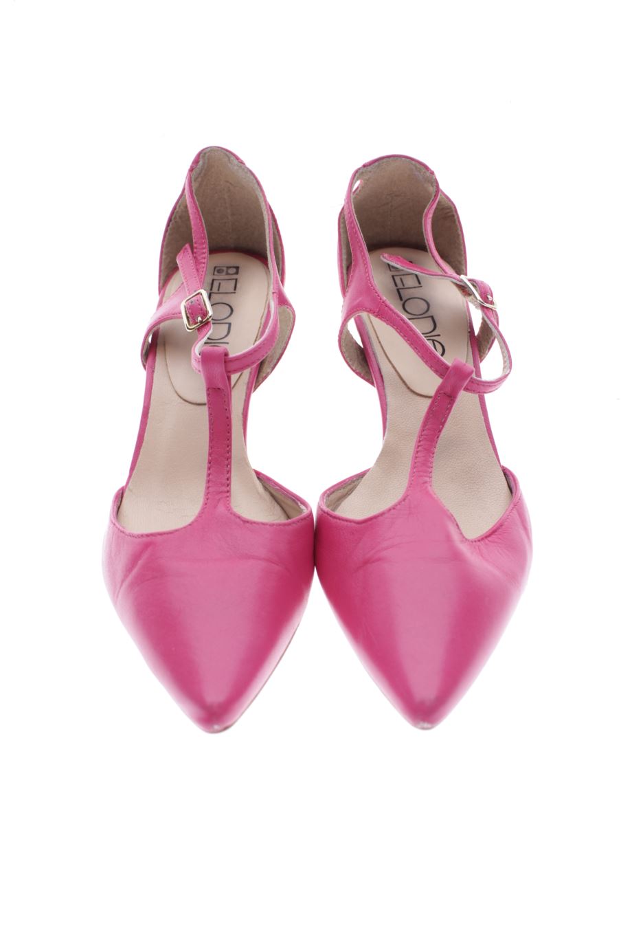 Sandalias tacon de ELODIE de la talla 35, de color rosa de