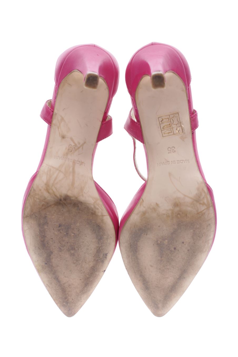 Sandalias tacon de ELODIE de la talla 35, de color rosa de