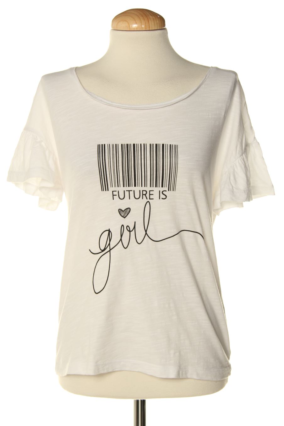 T-shirt Naf Naf de la taille S, de couleur blanc