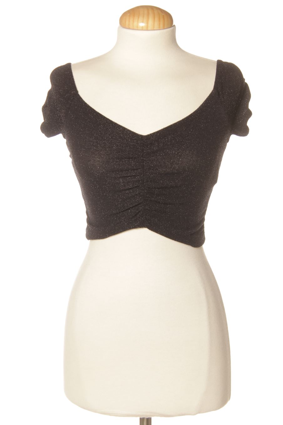 Top de Bershka de la talla XS, de color negro