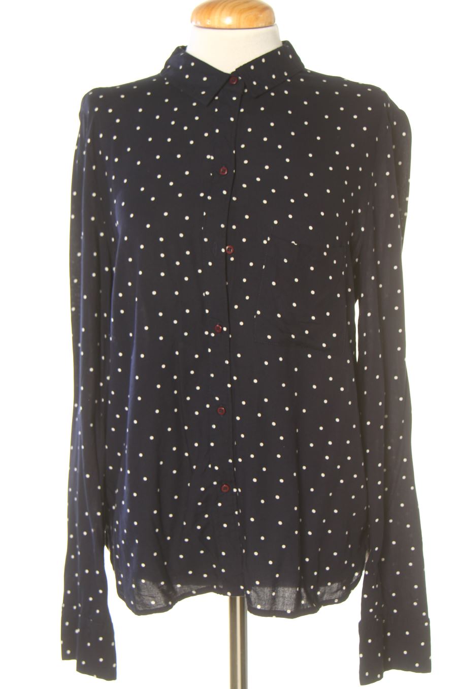 Chemise Bershka de la taille L, de couleur bleu marine