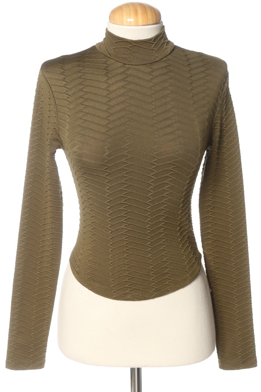 Maglietta a maniche lunghe de Bershka de la talla XS, de color verde