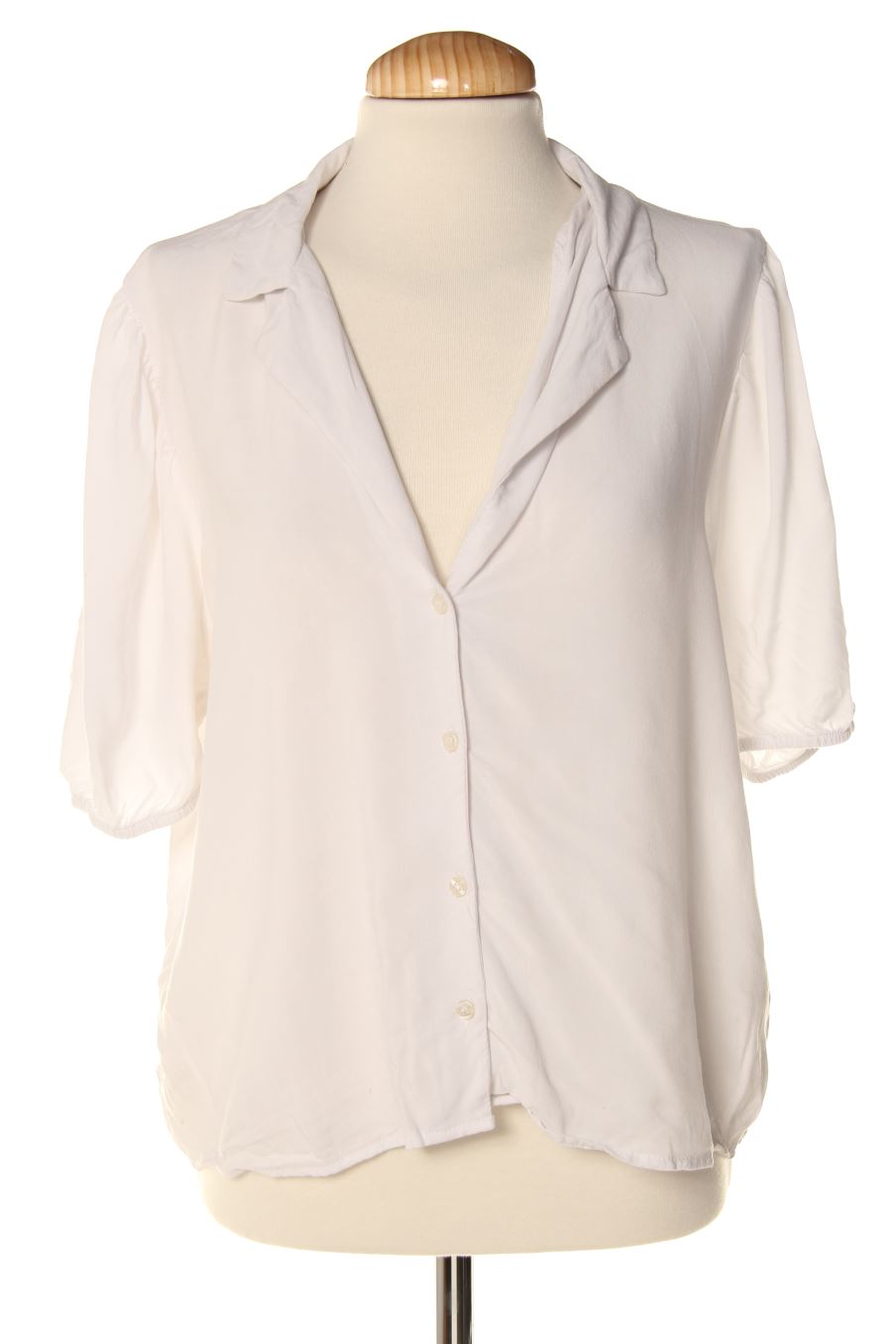 Chemise Pull & Bear de la taille L, de couleur blanc