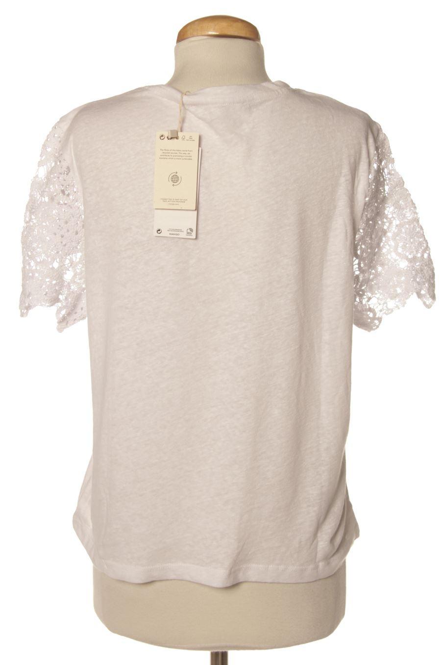 Camiseta de Mango de la talla S, de color blanco