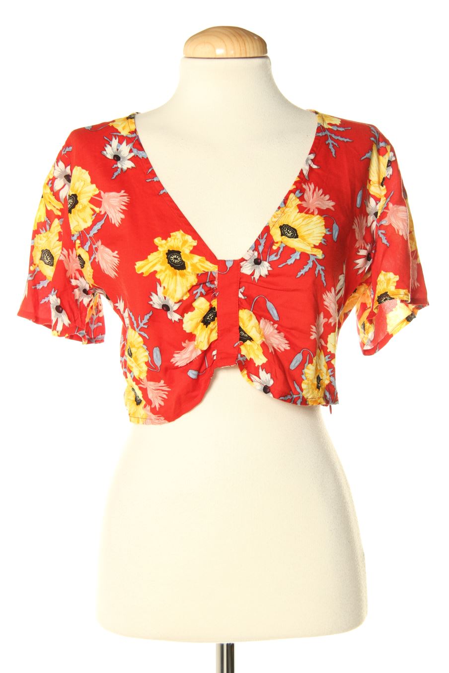 Blouse à manches courtes H&M de la taille 38, de couleur fleurs