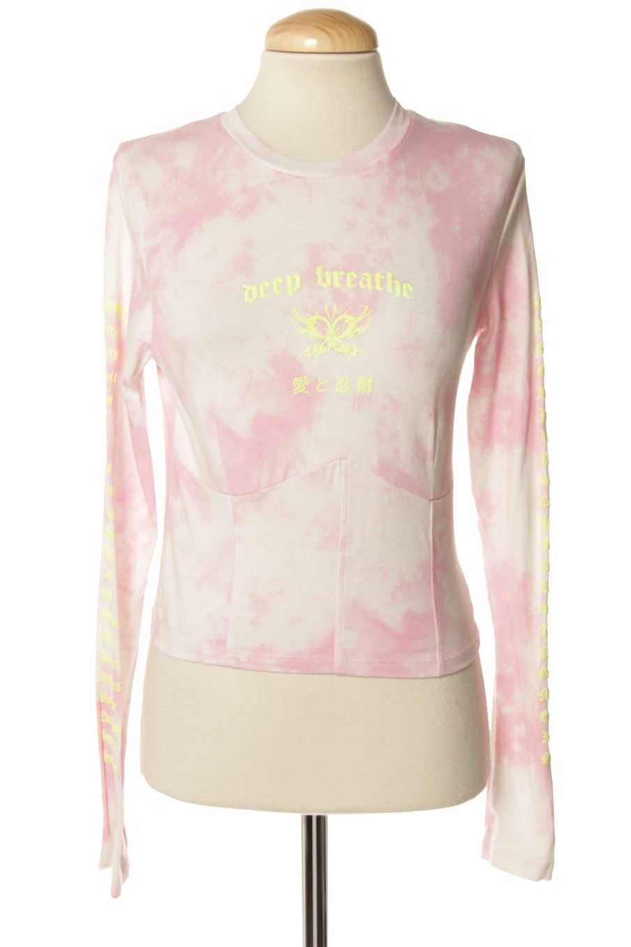 Langärmeliges T-Shirt von Bershka Größe M, Farbe Aufdruck, für