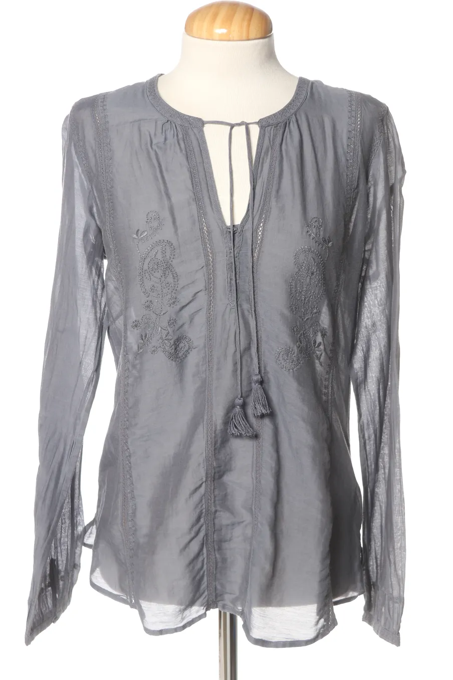 Blouse à manches longues Massimo Dutti de la taille 38, de couleur gris