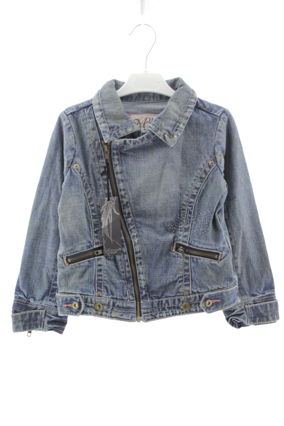 Blouson DDP de la taille 6 ans de denim avec une étiquette