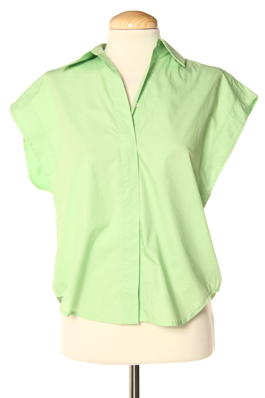 Camisa sin mangas de Mango de la talla XS, de color verde