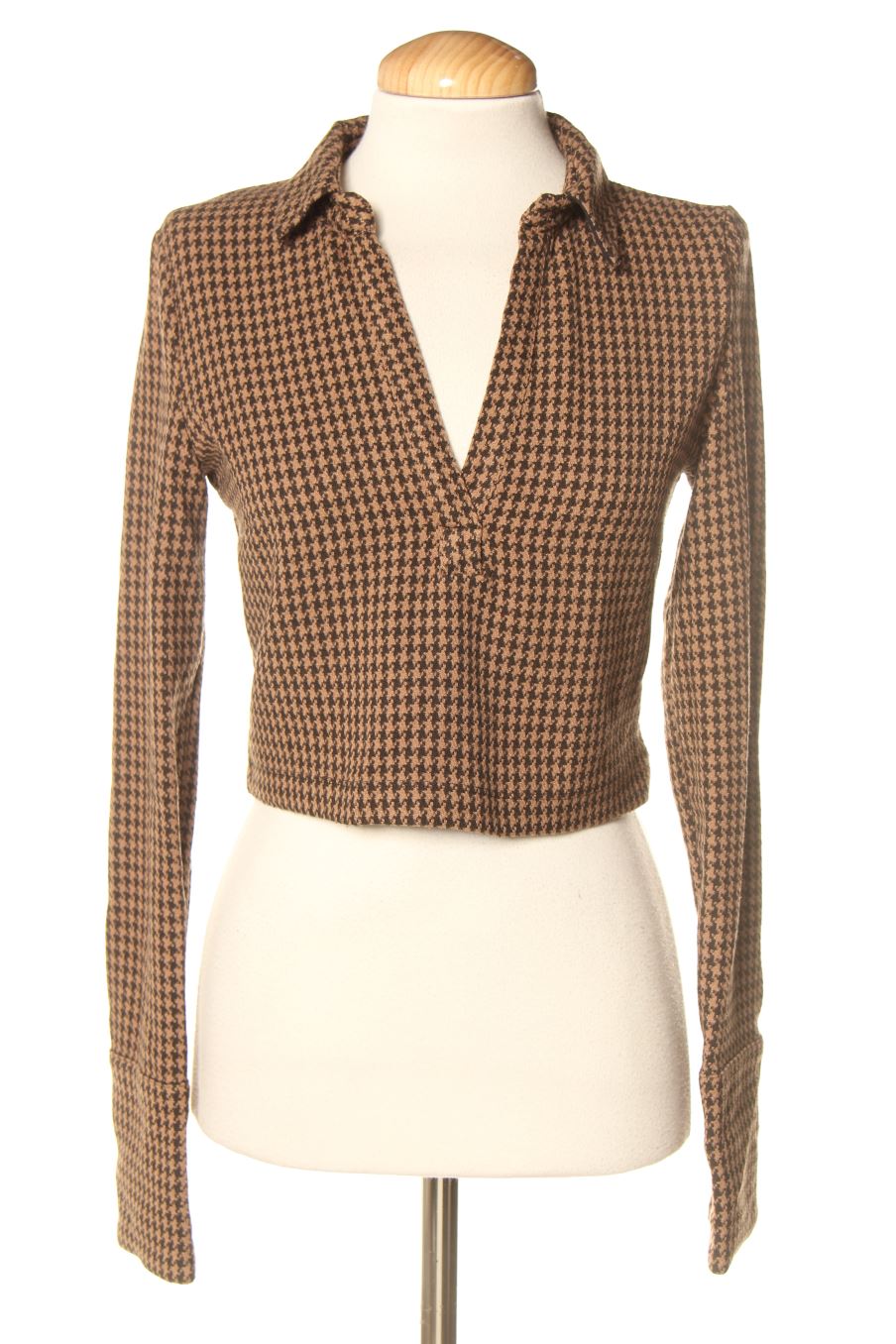 Top de Zara de la talla S, de color cuadros