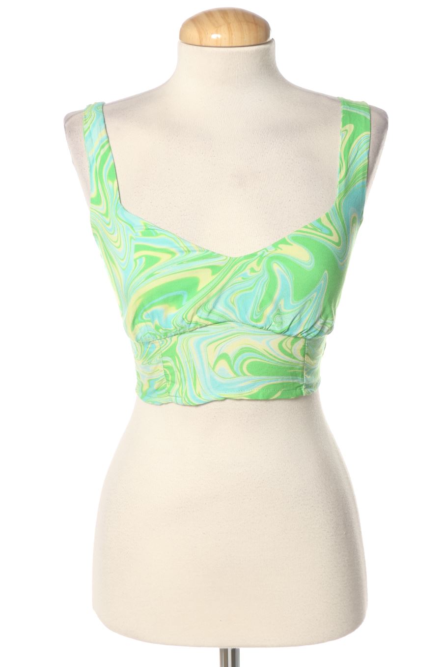 Camiseta sin mangas de Stradivarius de la talla S, de color verde