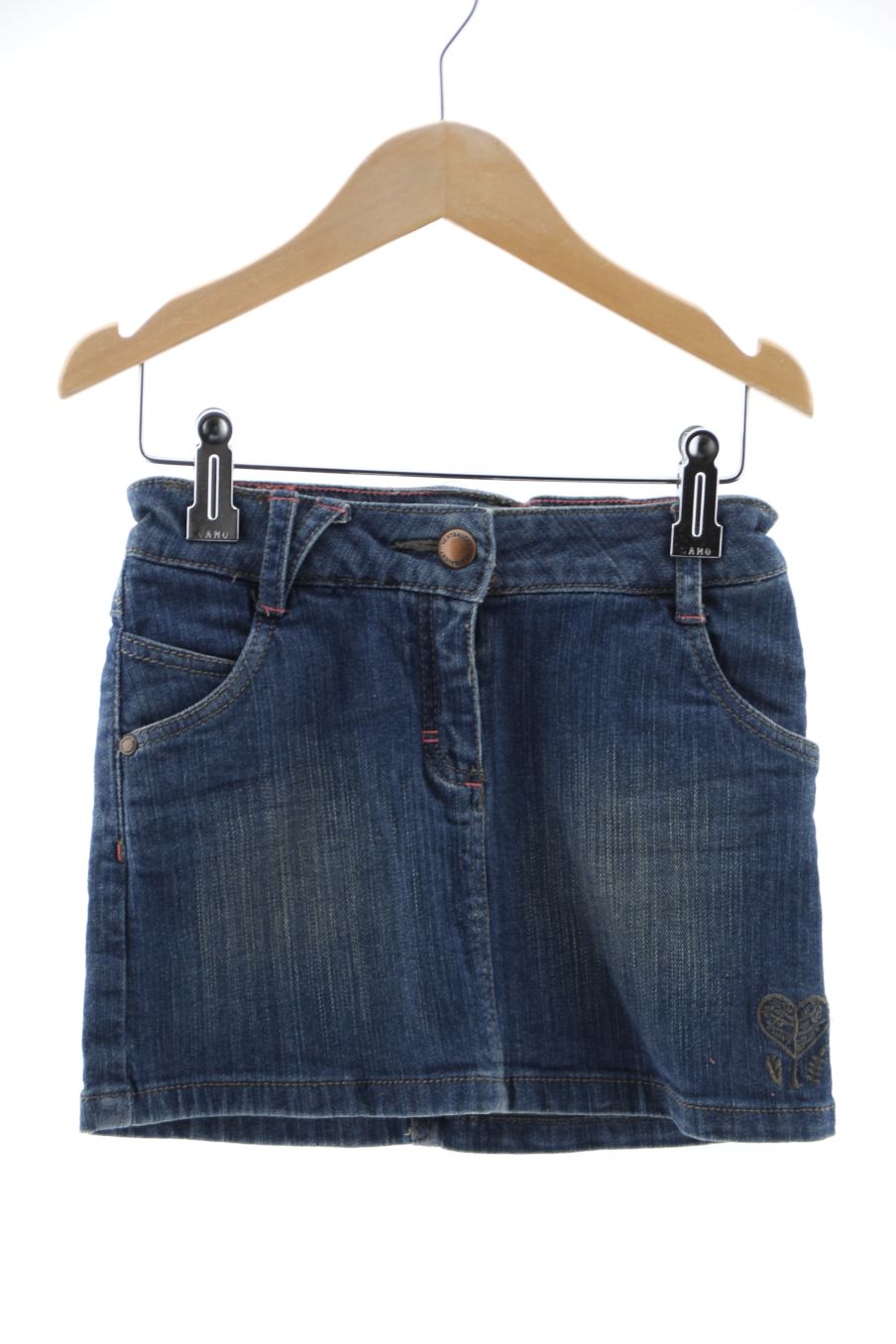 gebraucht Vertbaudet Aufwändiger Rock Größe 106 aus Denim