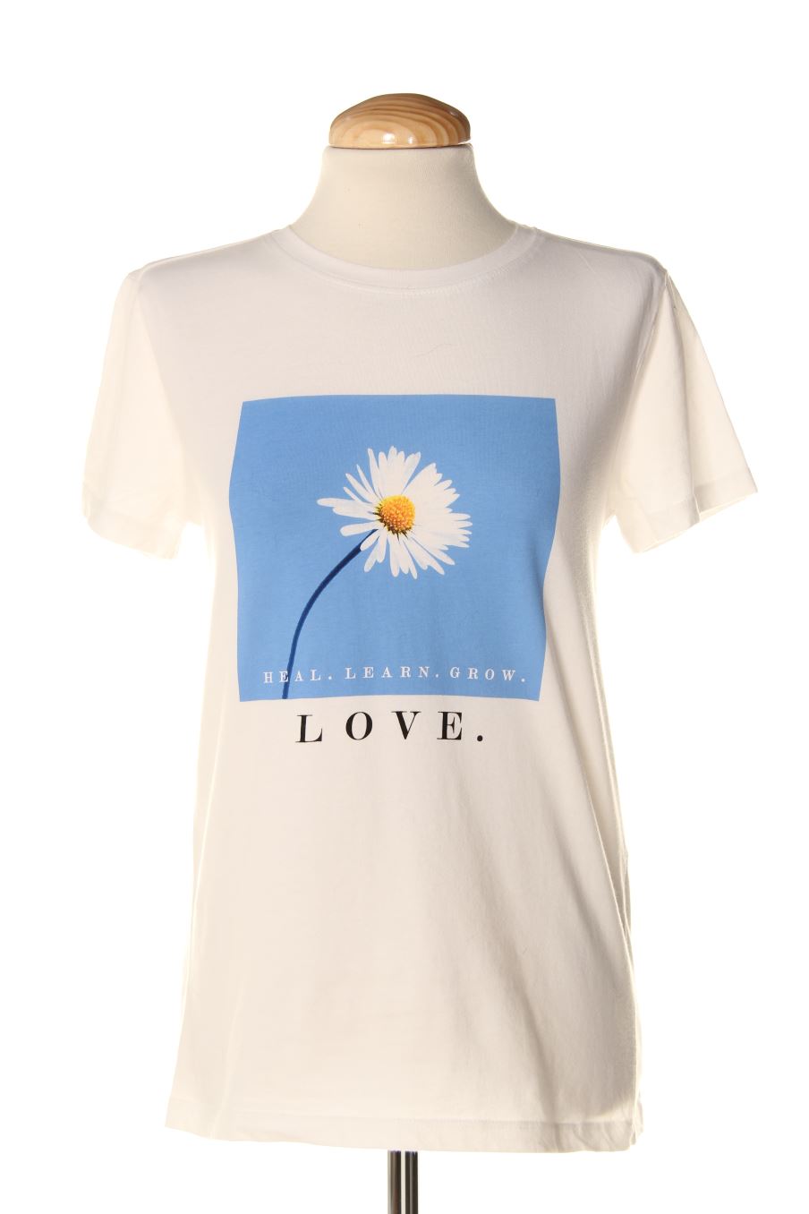 T-shirt Stradivarius de la taille XS, de couleur blanc