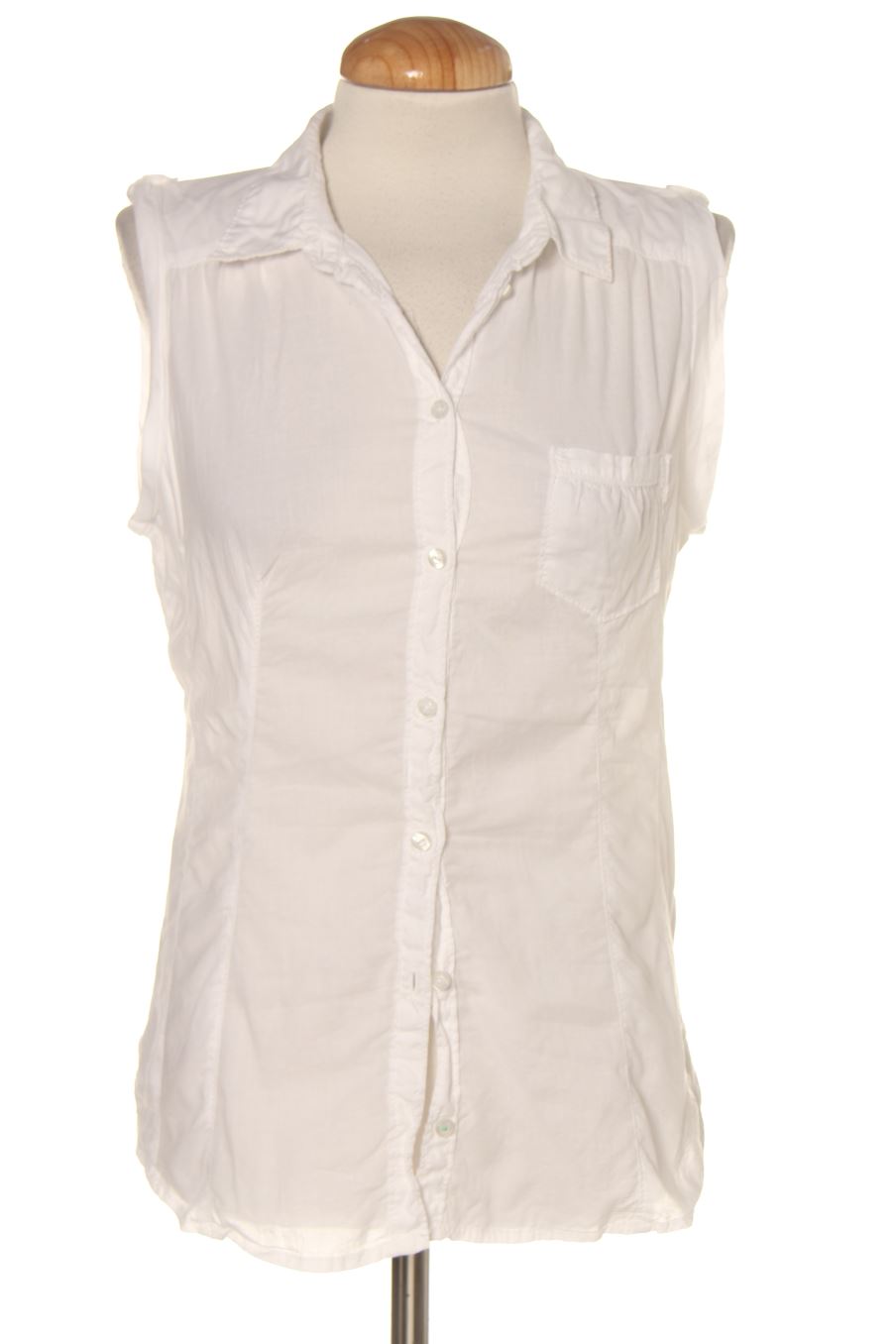 Ärmelloses Hemd von Bershka Größe S, Farbe Weiss, für