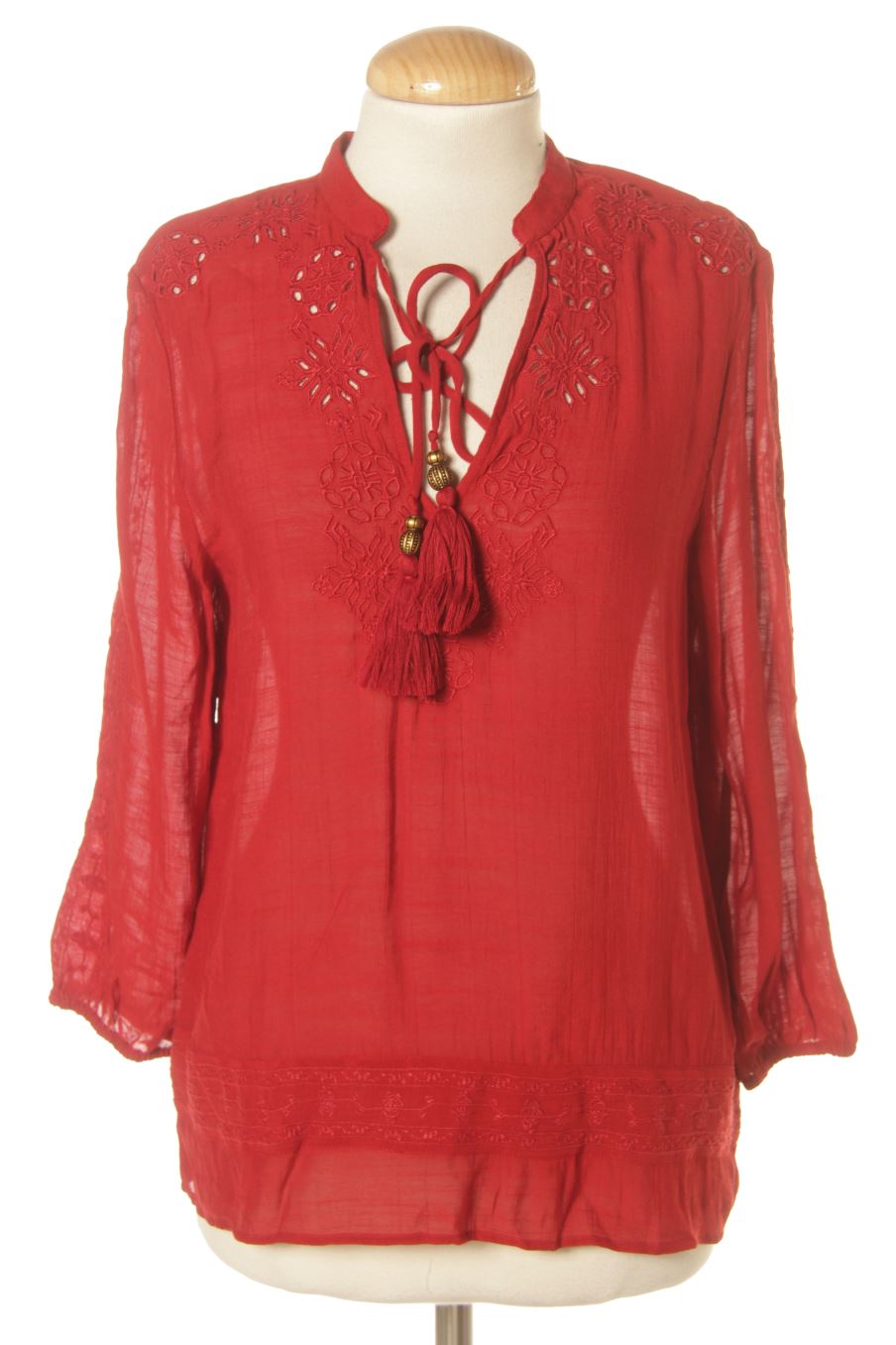 Blouse à manches longues Desigual de la taille XS, de couleur rouge