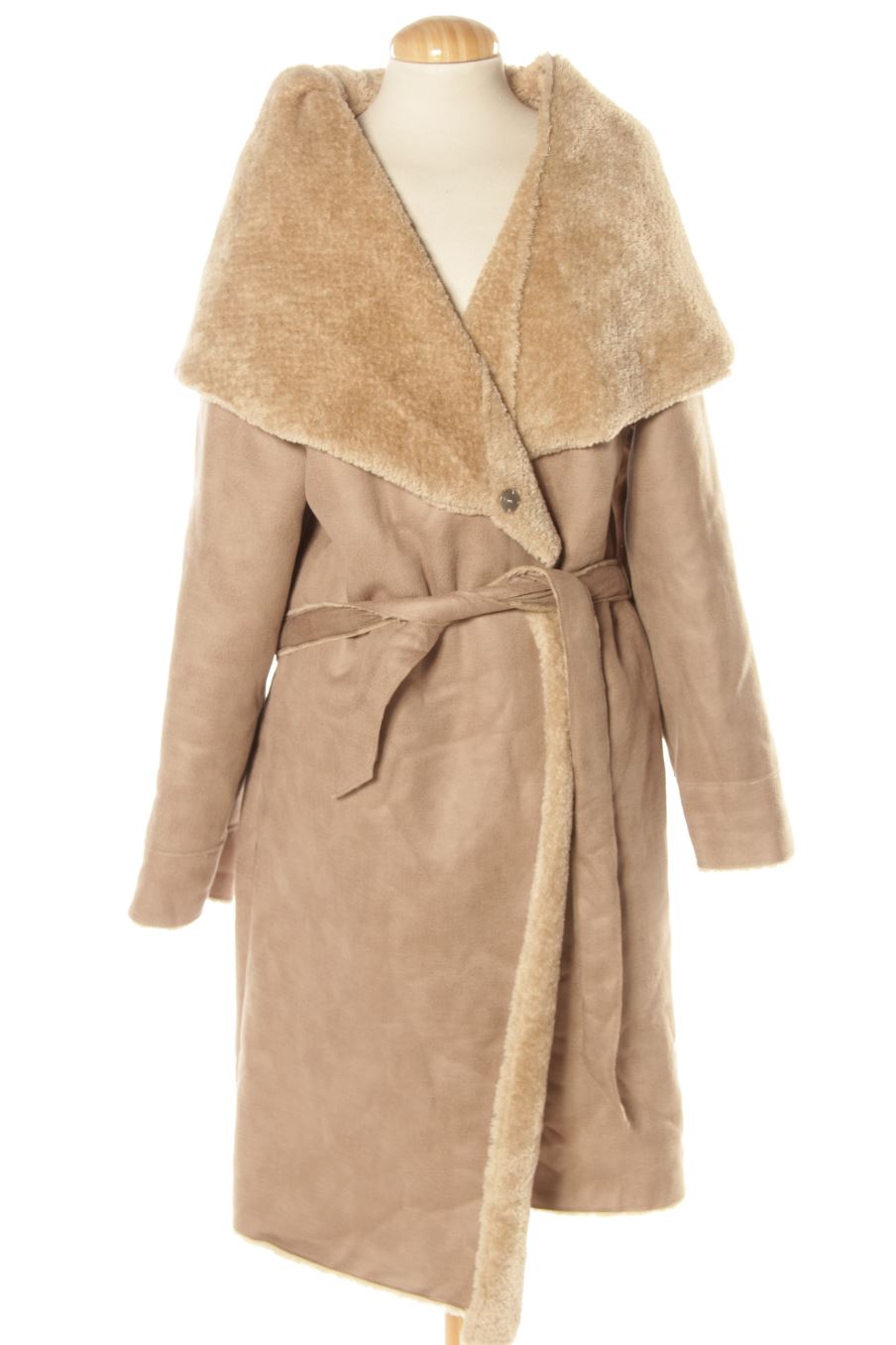 Mantel von Promod Größe 44, Farbe Beige, aus Synthetisch für