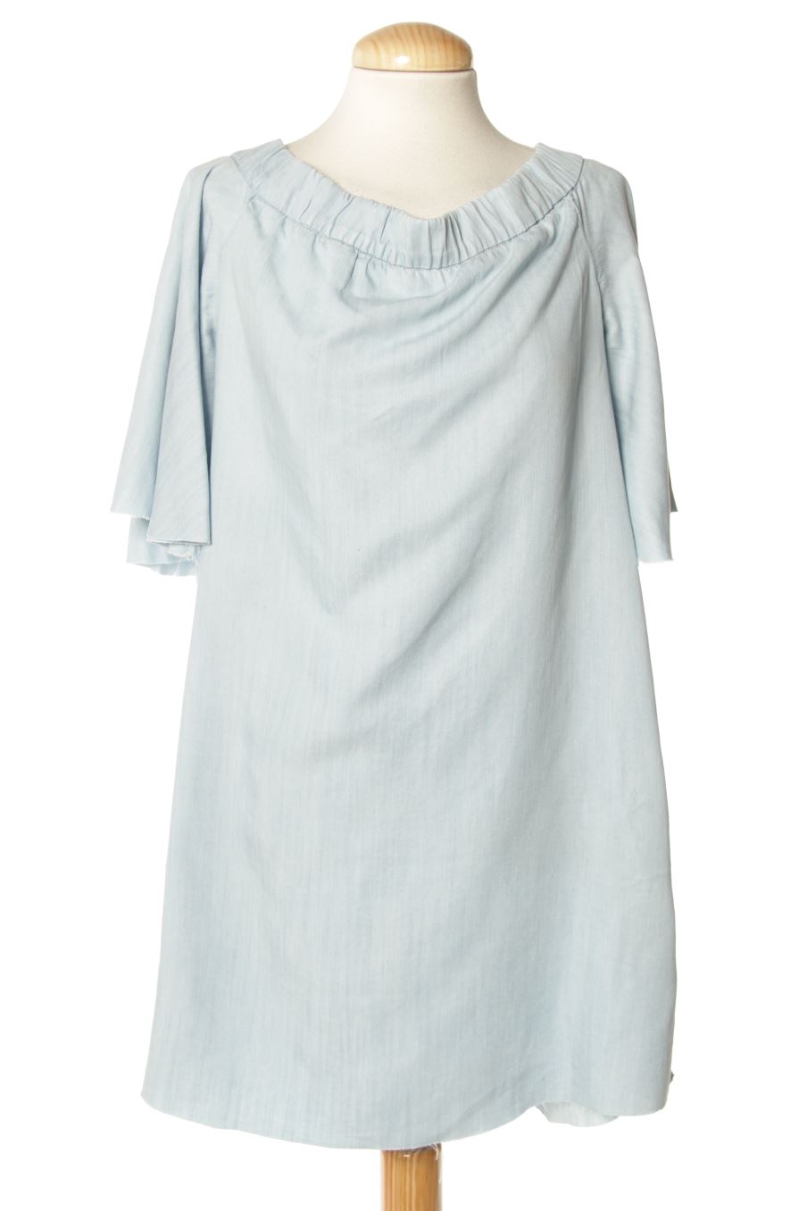 Vestido casual de Pull & Bear de la talla L, de color azul de ropa vaquera