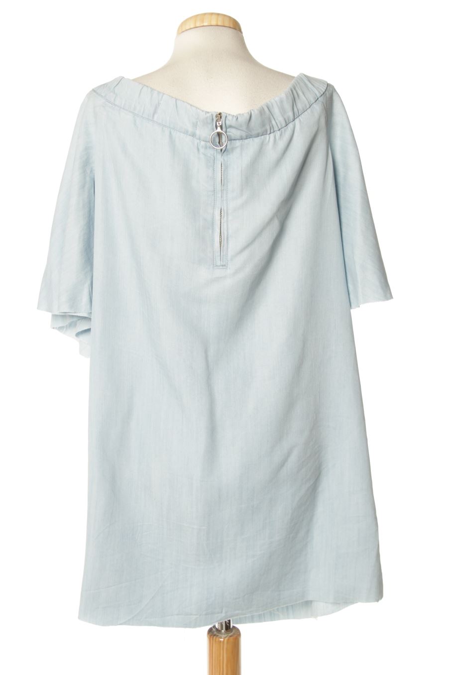 Vestido casual de Pull & Bear de la talla L, de color azul de ropa vaquera