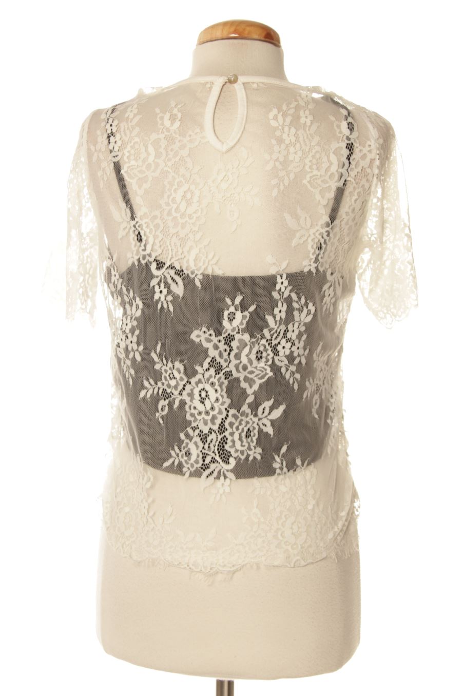 Blouse à manches courtes Boohoo de la taille 38, de couleur blanc