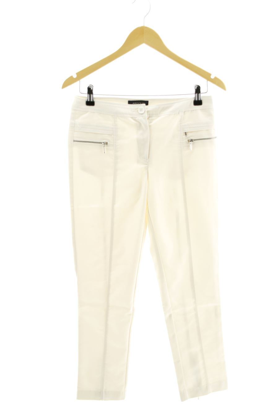 Pantalón Casual de ABSOLU de la talla 36, de color blanco