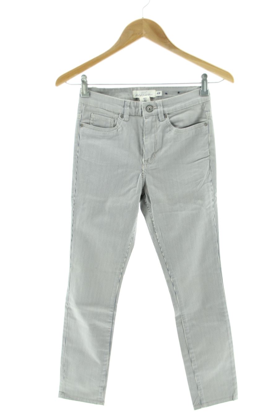 Jeans H&M de la taille 34, de couleur rayures de denim
