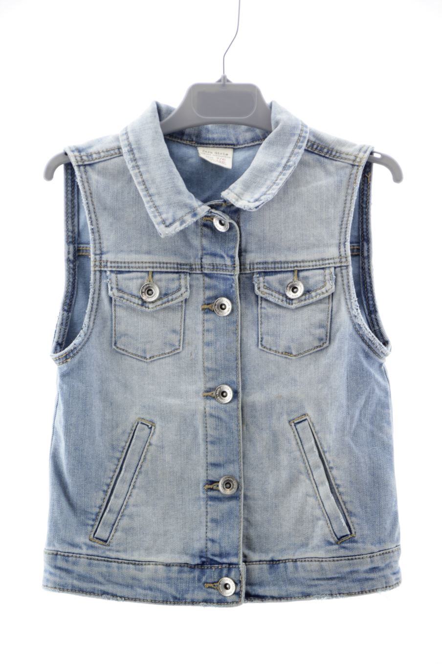 Chaleco de tela de Zara de la talla 7 años de denim de segunda mano