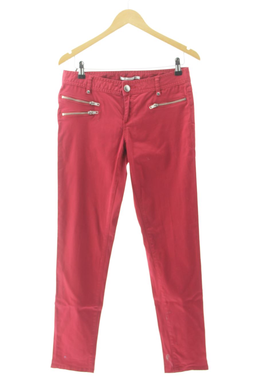 Jeans DDP de la taille 40, de couleur rouge de denim