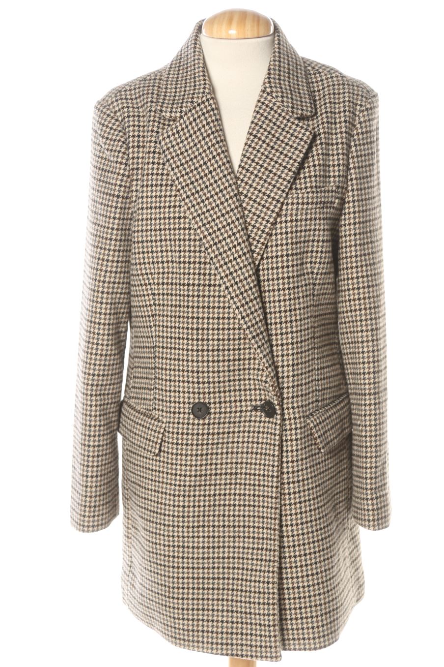 Manteau Stradivarius de la taille S, de couleur carreaux