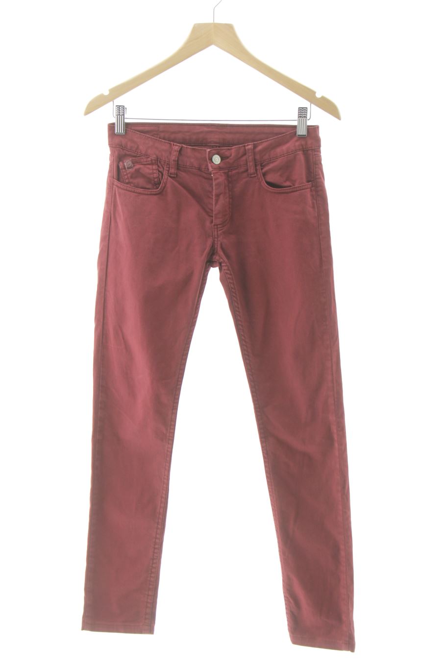 Jeans LTC de la taille 34, de couleur bordeaux de denim