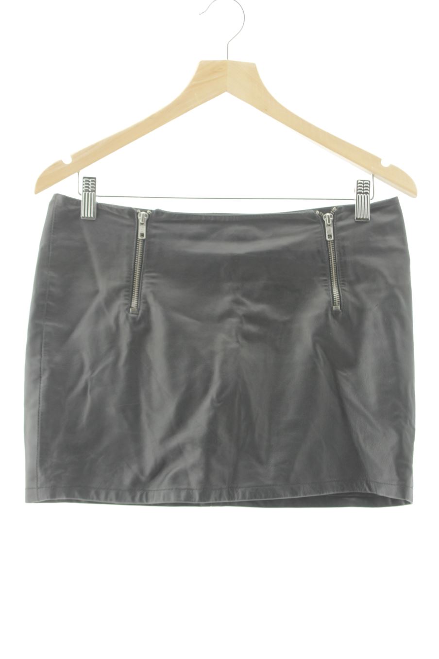 Jupe Fornarina de la taille 40, de couleur noir de cuir et daim