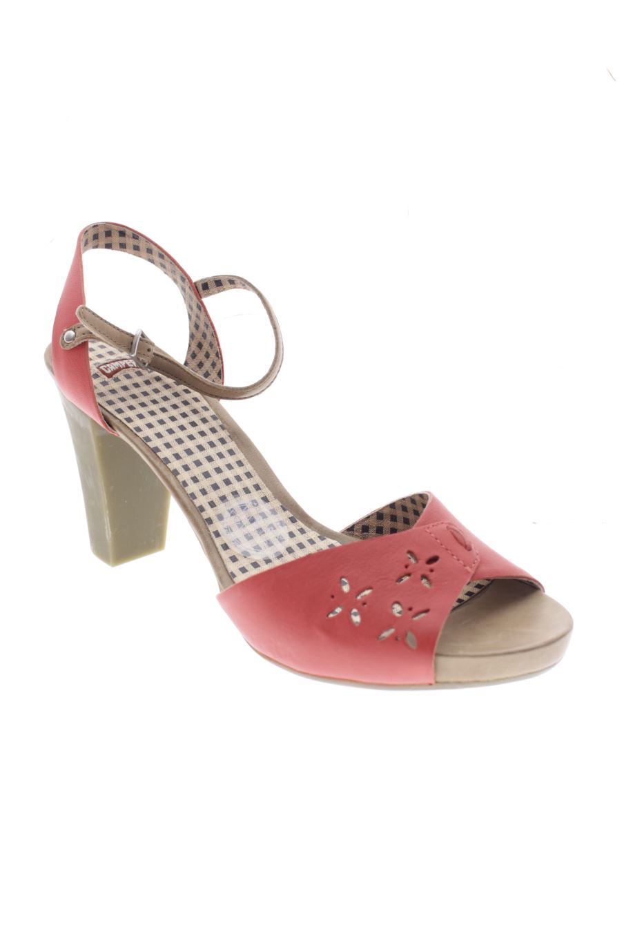Sandalias tacon de Camper de la talla 39, de color rojo de