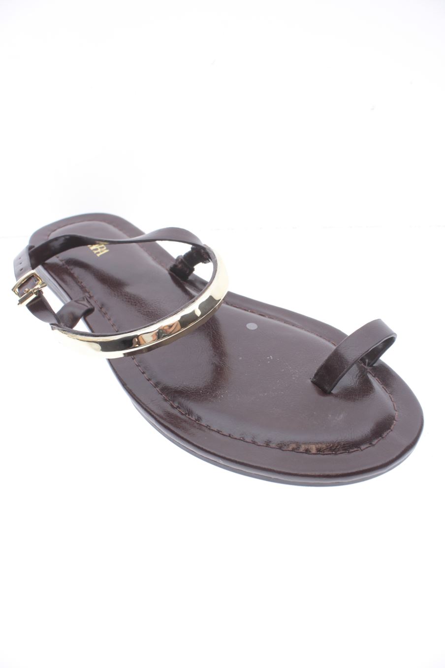 Sandalias planas de Zara de la talla 36, de color marrón de
