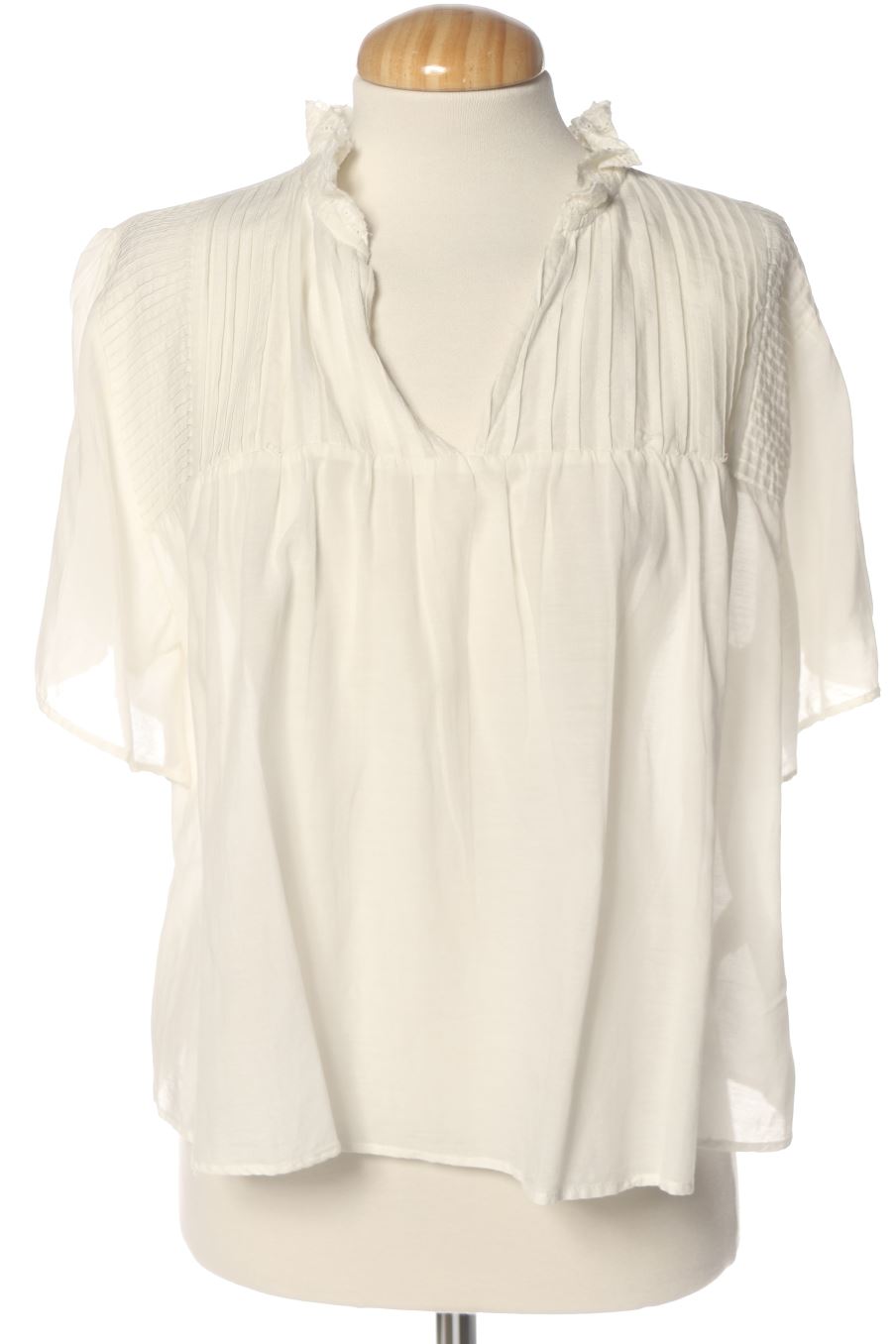 Blusa de manga corta de Unit de la talla S, de color blanco