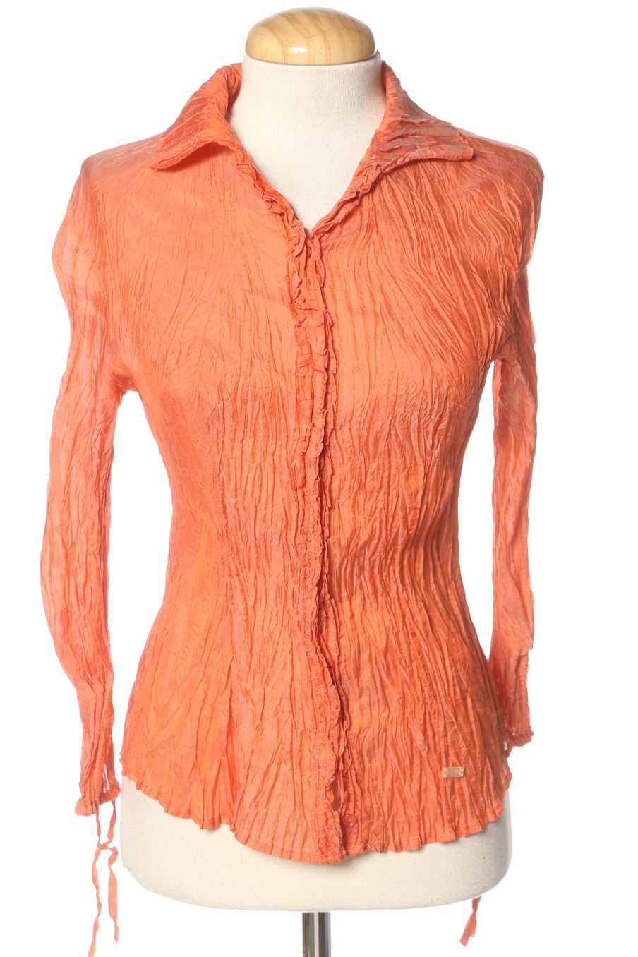 Hemd von Mango Größe XS, Farbe Orange, aus Seide für