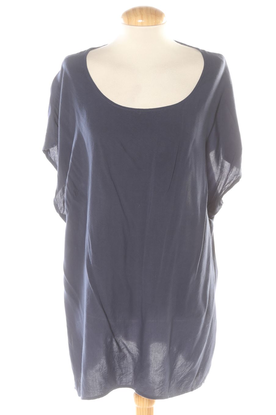 Blouse à manches courtes Anne Weyburn de la taille 48, de couleur bleu