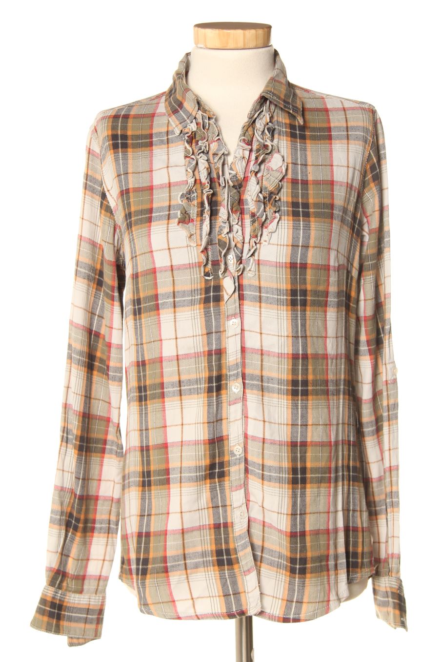 Camisa manga corta de Edeis (La Redoute) de la talla 36, de color cuadros